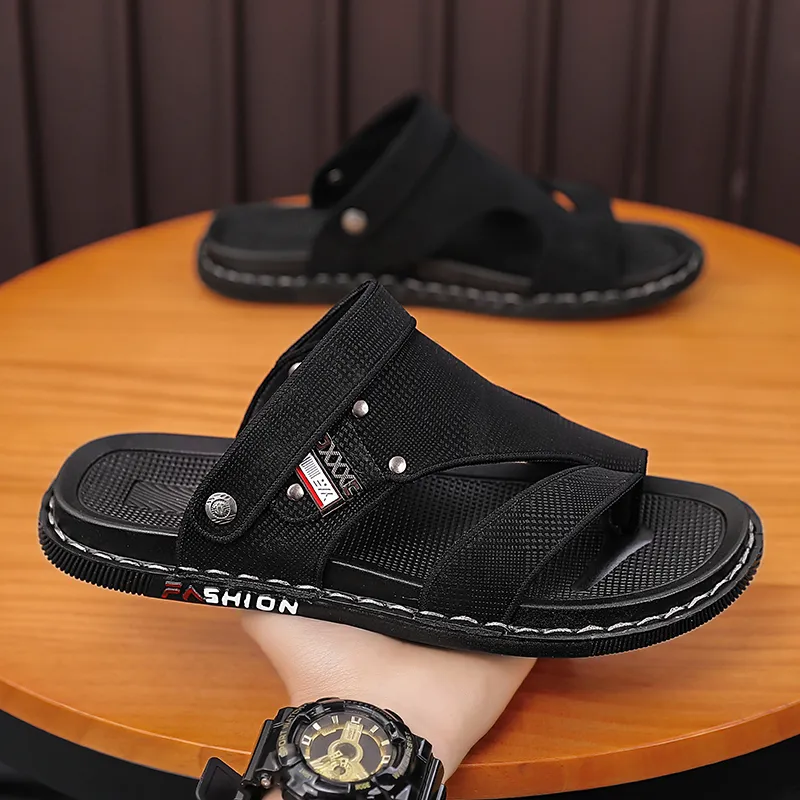 Shiozawa Rubber Sole Stitching Abrasion Resistant Slip Resistant Flip Flops Men's-3