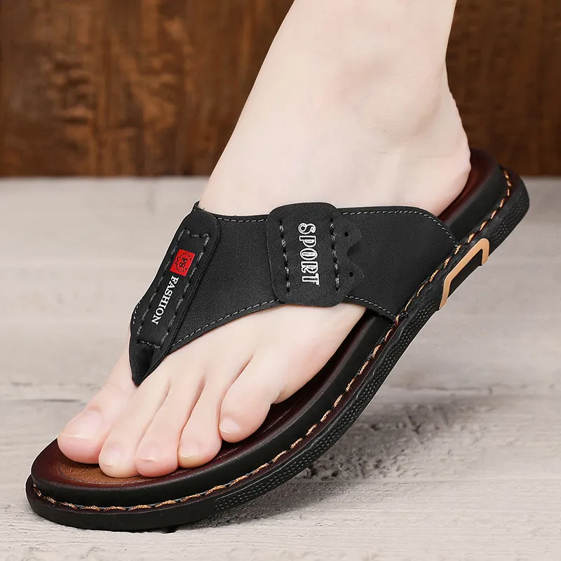 Shiozawa Stitching Slip Resistant Flip Flops Men's-1