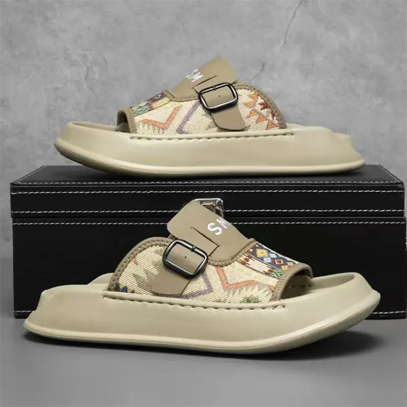 Shiozawa Rubber Sole Stitching Abrasion Resistant Slide Slippers Men's-6