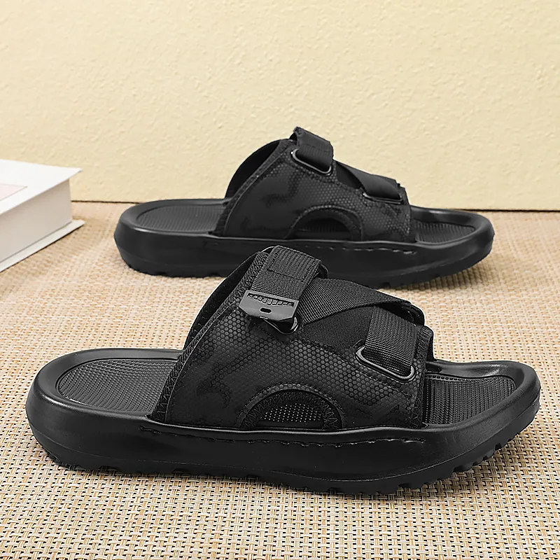 Shiozawa Rubber Sole Stitching Abrasion Resistant Slide Slippers Men's-2