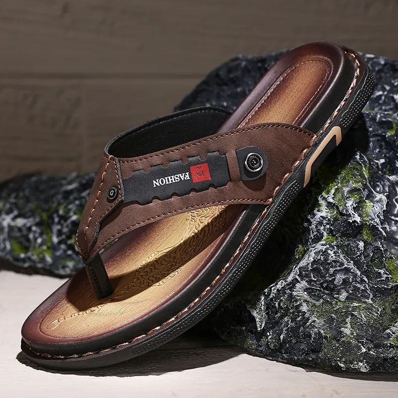 Shiozawa Stitching Slip Resistant Quick Dry Flip Flops Men's-5