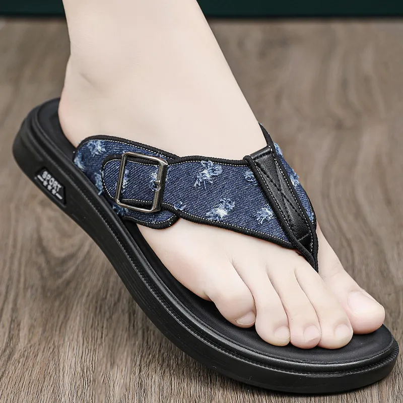 Shiozawa Rubber Sole Stitching Quick Dry Flip Flops Men's-5