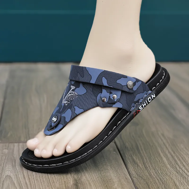 Shiozawa Rubber Sole Stitching Abrasion Resistant Slip Resistant Quick Dry Flip Flops Men's-7