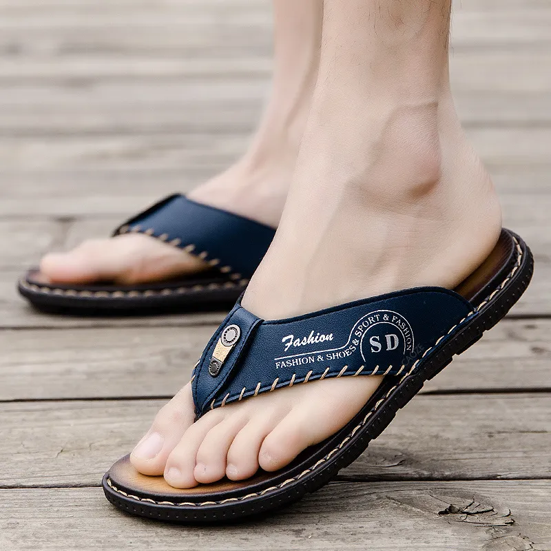 Shiozawa Stitching Abrasion Resistant Flip Flops Men's-3