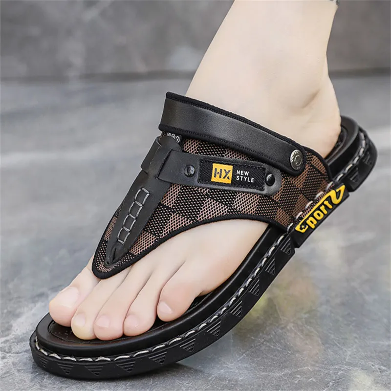 Shiozawa Rubber Sole Stitching Abrasion Resistant Flip Flops Men's-9