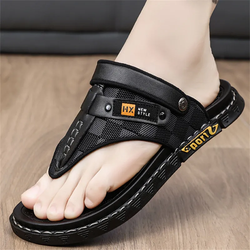 Shiozawa Rubber Sole Stitching Abrasion Resistant Flip Flops Men's-2
