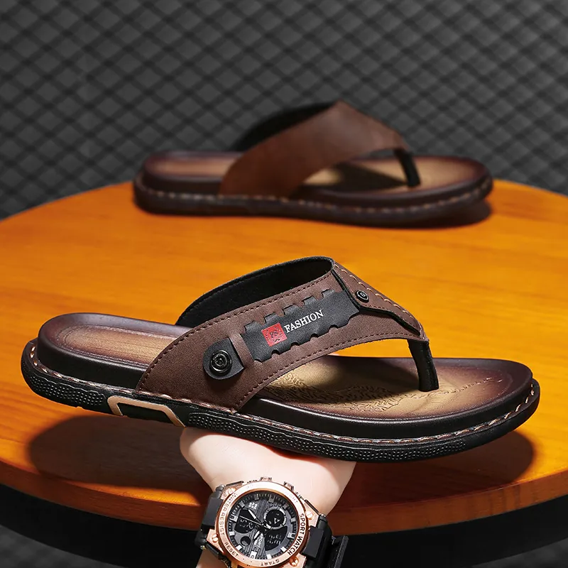 Shiozawa Stitching Slip Resistant Quick Dry Flip Flops Men's-6