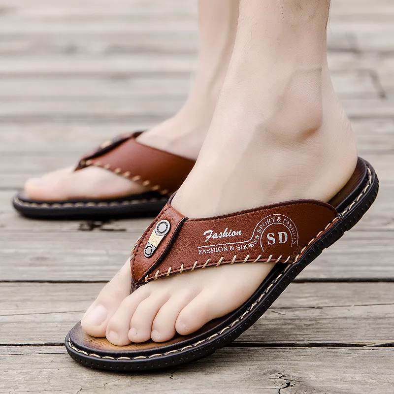 Shiozawa Stitching Abrasion Resistant Flip Flops Men's-11