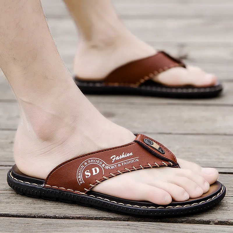 Shiozawa Stitching Abrasion Resistant Flip Flops Men's-10