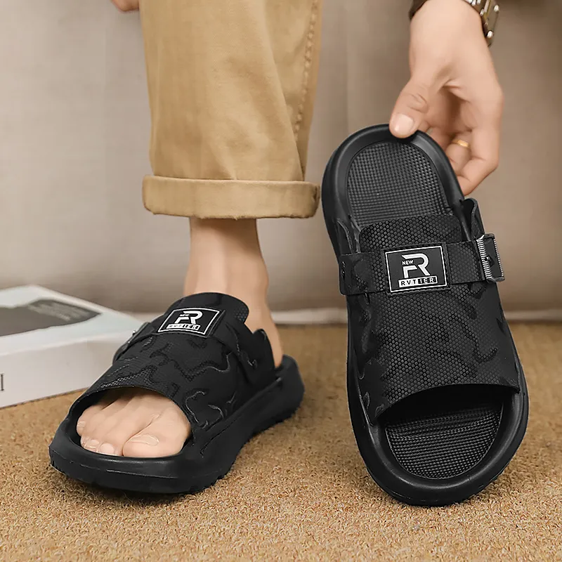 Shiozawa Rubber Sole Slip Resistant Slide Slippers Men's-4