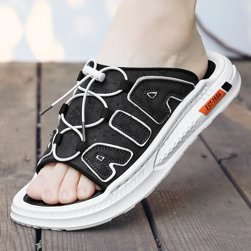 Shiozawa Rubber Sole Stitching Quick Dry Slide Slippers Men's-9