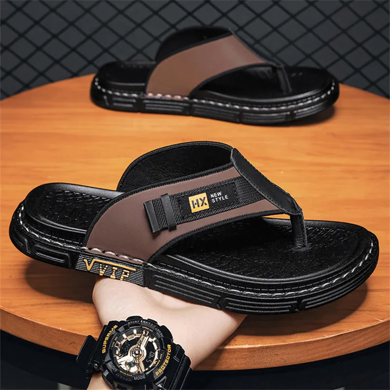 Shiozawa Rubber Sole Stitching Abrasion Resistant Flip Flops Men's-6