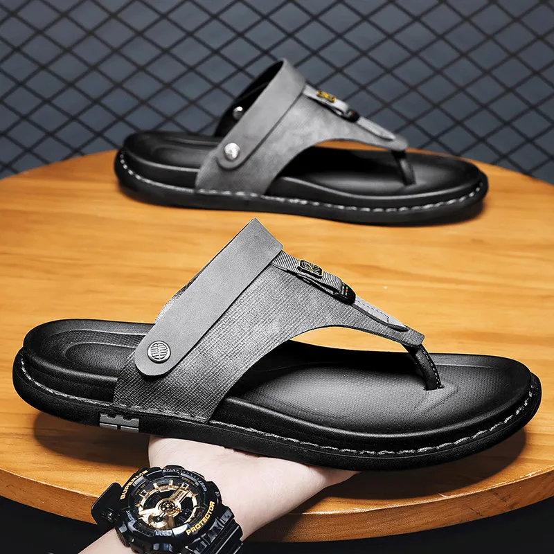 Shiozawa Stitching Abrasion Resistant Flip Flops Men's-12