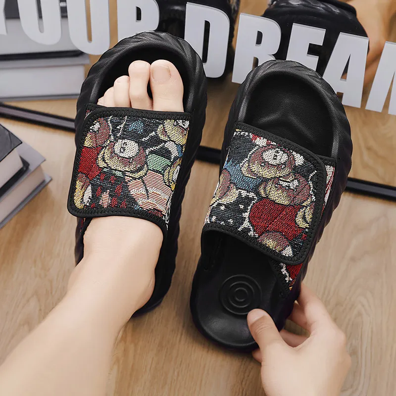 Shiozawa Stitching Abrasion Resistant Slide Slippers Men's-3