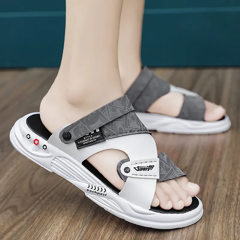 Shiozawa Beach Sandals Men Black, Gray, Blue-5