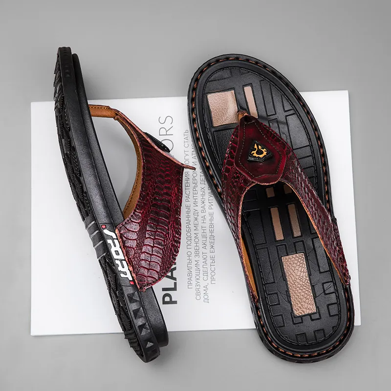 Shiozawa Rubber Sole Stitching Slip Resistant Quick Dry Flip Flops Men's-11