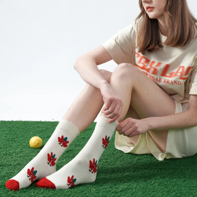 Duanmei Mid Calf Socks Women's 5 Pack Mountain Fire Pepper Man-1