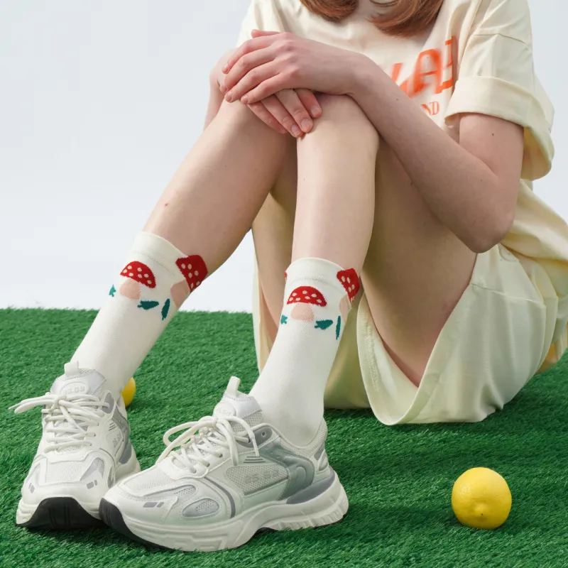 Duanmei Mid Calf Socks Women's 5 Pack-2