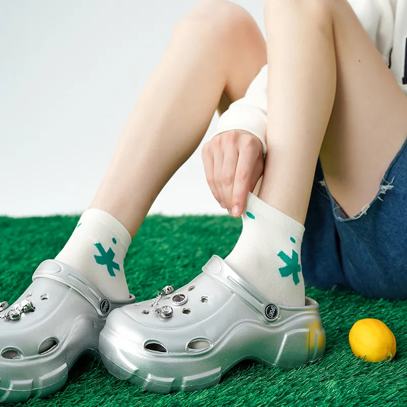 Duanmei Mid Calf Socks Women's 5 Pack White-1