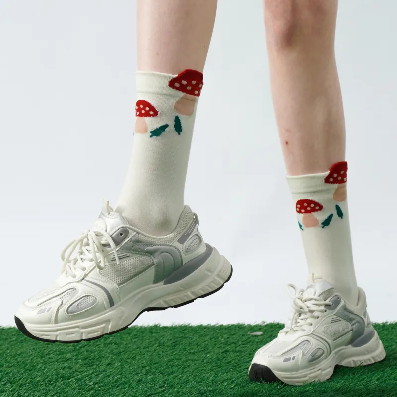Duanmei Mid Calf Socks Women's 5 Pack-4