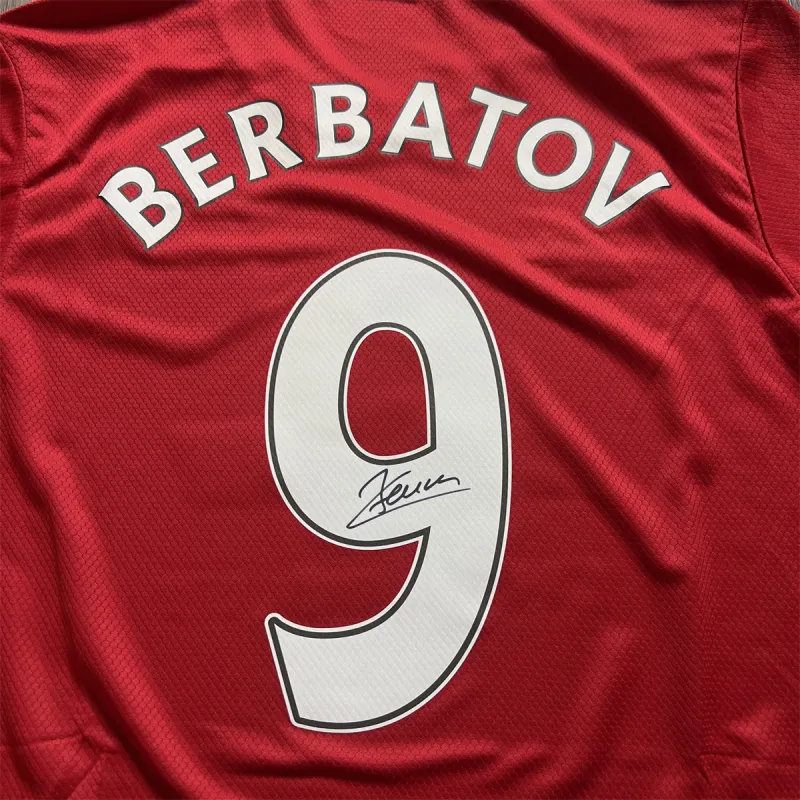 ICONS.com Belbatofov Manchester United Shirt Includes Certification Certificate Not Framed Football Jerseys-3