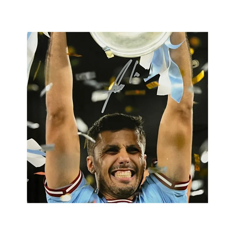 EM Rodney Includes Certification Certificate Outer Frame Size: 38.6x48.6cm Premier League Manchester City-3
