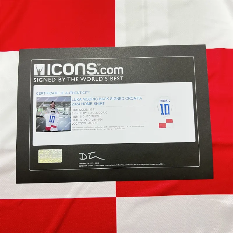 ICONS.com Croatia Jersey Includes Certification Certificate Not Framed Unisex-1
