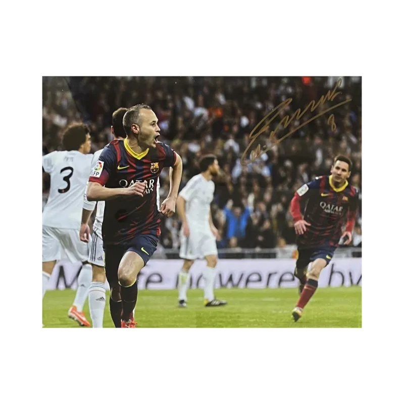 ICONS.com Iniesta Barça Includes Certification Certificate Outer Frame Size: 38.6x48.6cm-2