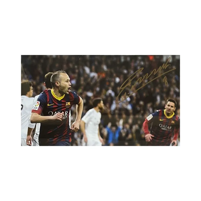 ICONS.com Iniesta Barça Includes Certification Certificate Outer Frame Size: 38.6x48.6cm-1