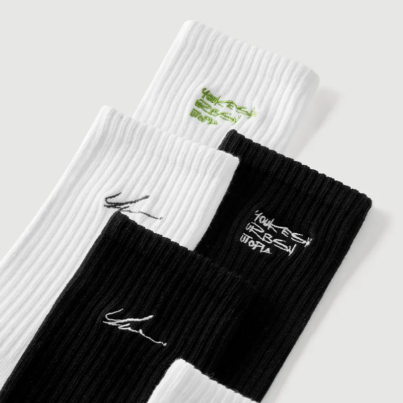 YOUKESHU Mid Calf Socks Unisex Shopping Bag Combo Set-4