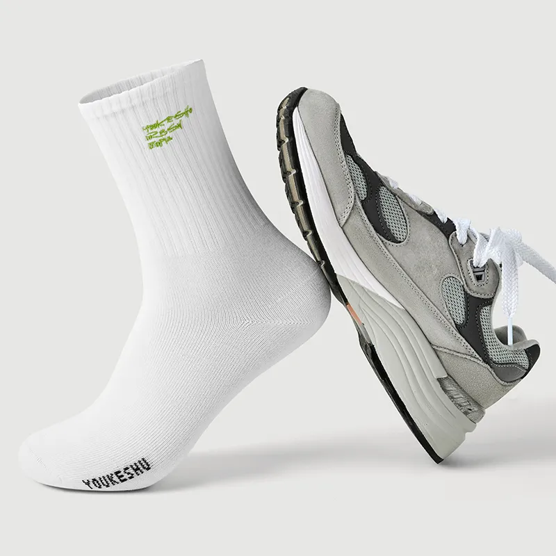 YOUKESHU Mid Calf Socks Unisex Shopping Bag Combo Set-3