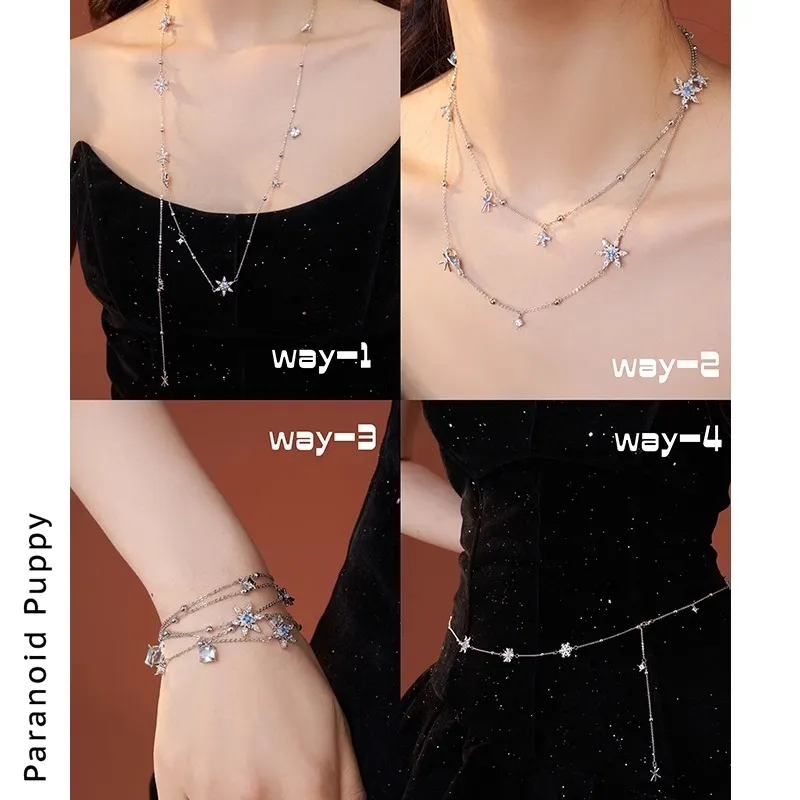 PARANOID PUPPY Zircon Necklaces Women's-2