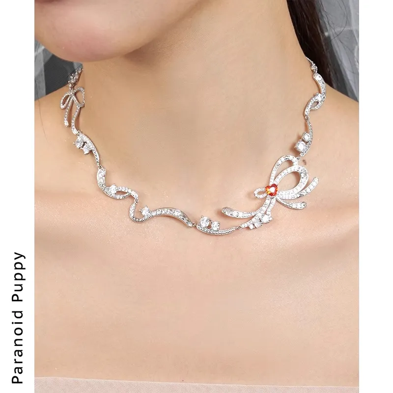 PARANOID PUPPY Zircon Necklaces Women's-1