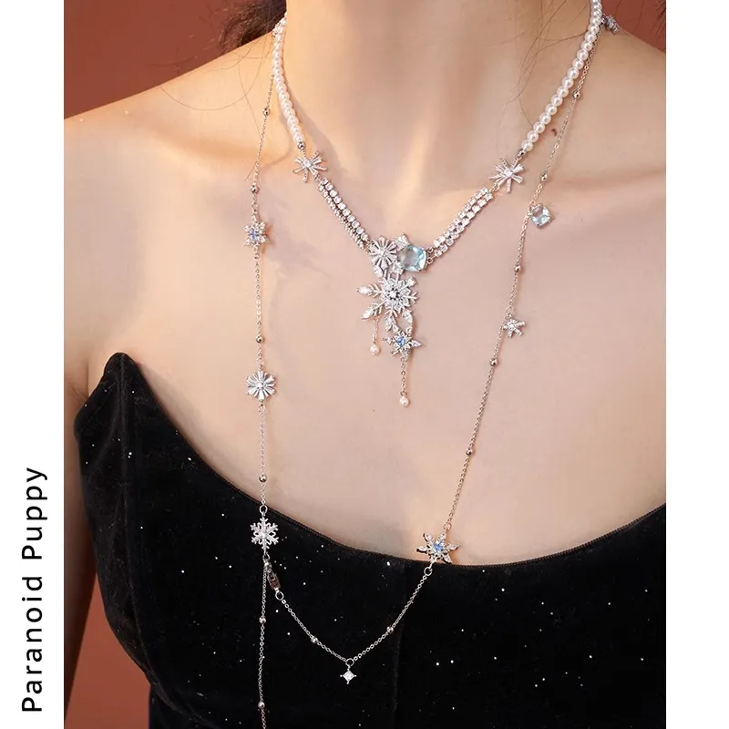 PARANOID PUPPY Zircon Necklaces Women's-4