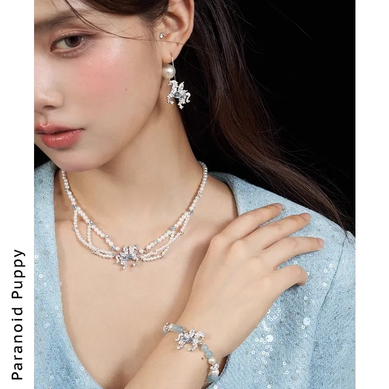 PARANOID PUPPY 925 Sterling Silver Fall And Winter Everyday Cute Hoop Earrings Women's-3