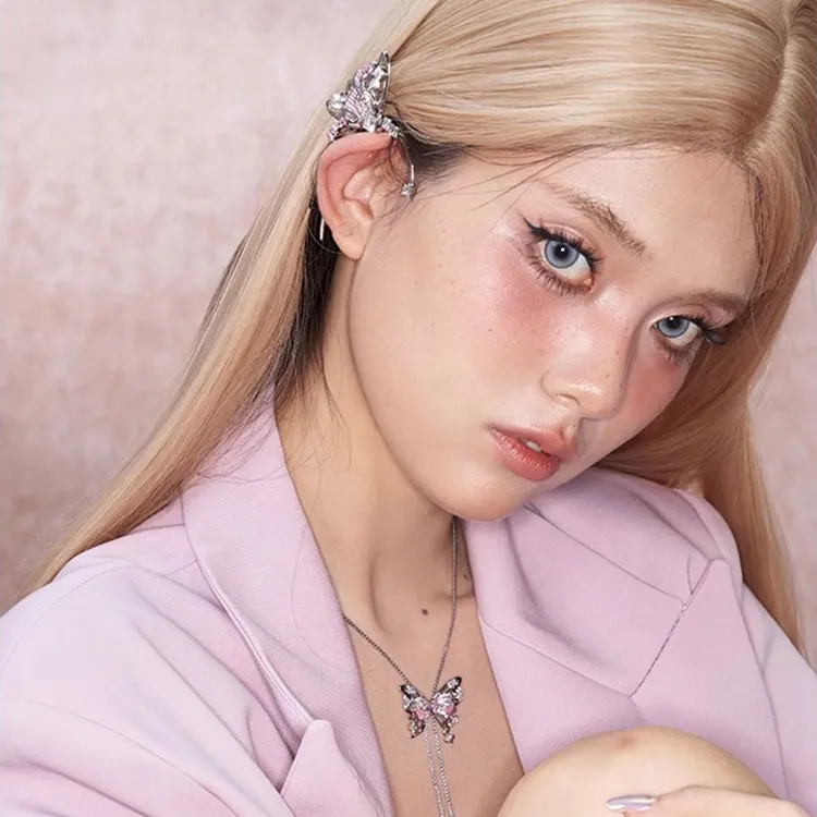PARANOID PUPPY Gold Plated Copper Sprite Clip on Earrings Music Festival Concert Ky2 Cool Earrings BFF Style Women's-5