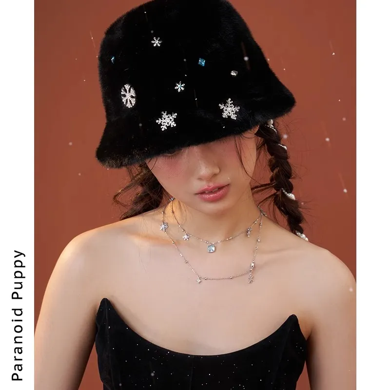 PARANOID PUPPY Zircon Necklaces Women's-3