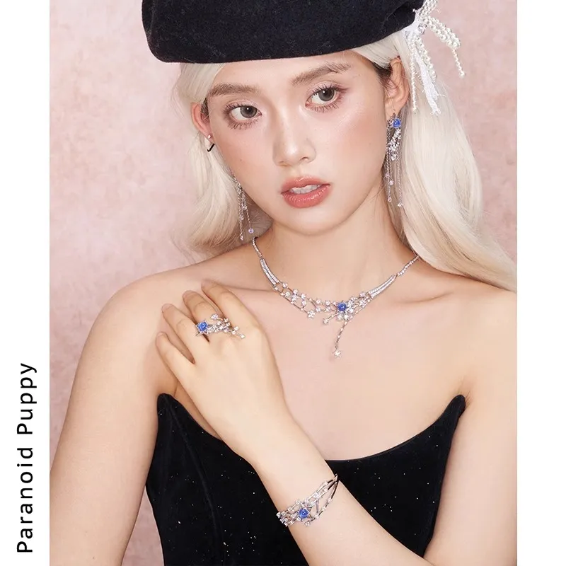 PARANOID PUPPY Zircon Anniversary Confession Necklace Girl Birthday Party Recommendation Women's-3