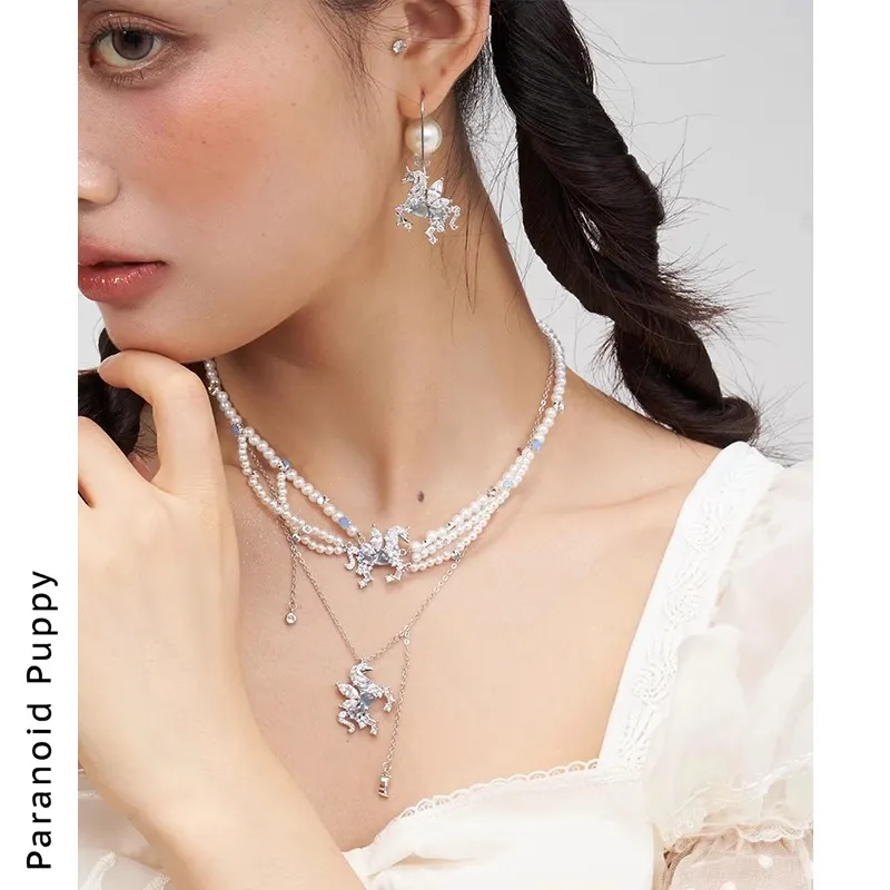 PARANOID PUPPY 925 Sterling Silver Fall And Winter Everyday Cute Hoop Earrings Women's-4