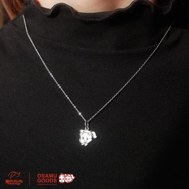PARANOID PUPPY Sweater Chain 925 Sterling Silver Necklace Gift Set Unisex-2