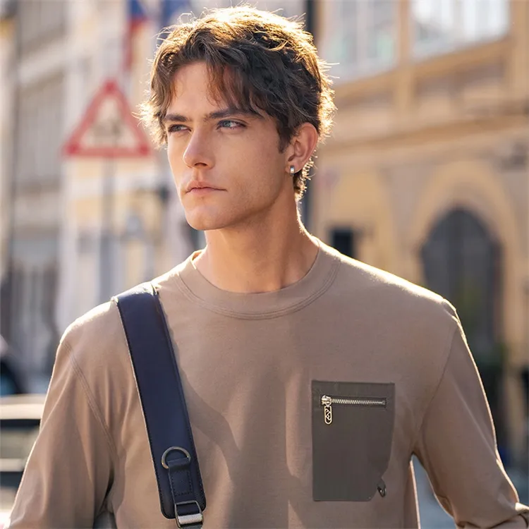 Mr.Bu T-Shirt Men's Linen Brown-5
