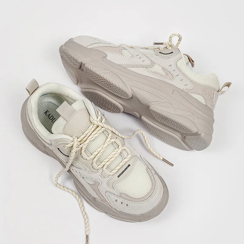 ZOIBBOE Cushioning Anti Slip Wear Resistant Breathable Height Increasing Low Top Chunky Sneakers Unisex-8