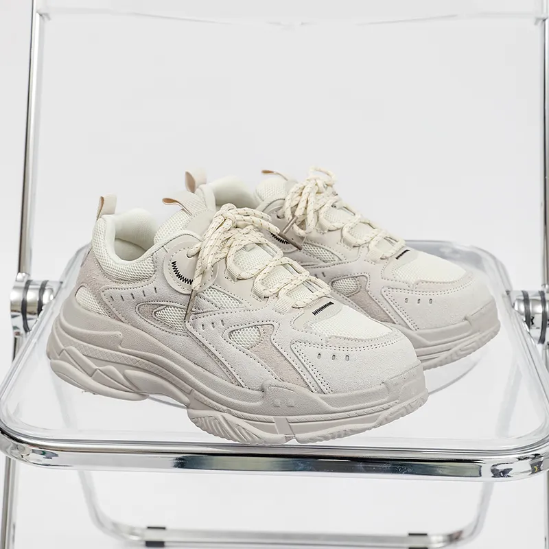 ZOIBBOE Cushioning Anti Slip Wear Resistant Breathable Height Increasing Low Top Chunky Sneakers Unisex-9