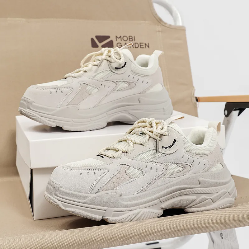 ZOIBBOE Cushioning Anti Slip Wear Resistant Breathable Height Increasing Low Top Chunky Sneakers Unisex-10