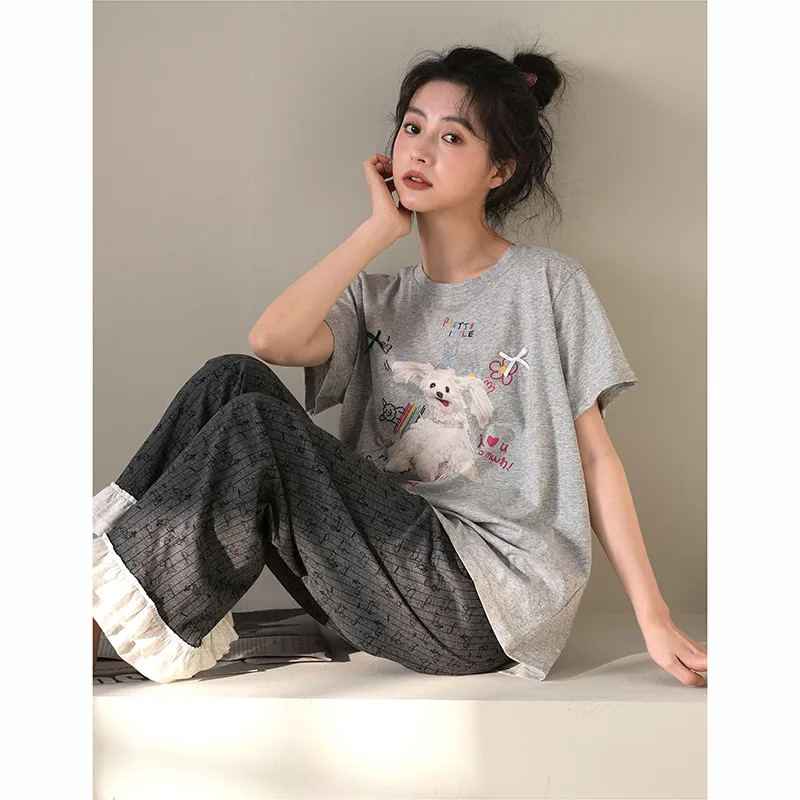 MIOJUER Pajama Set Women's Gift Box Set Light Gray-1