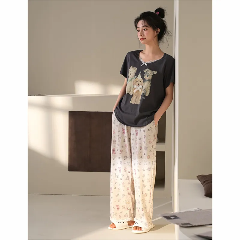 MIOJUER Pajama Set Women's Gift Box Set Dark Gray-4