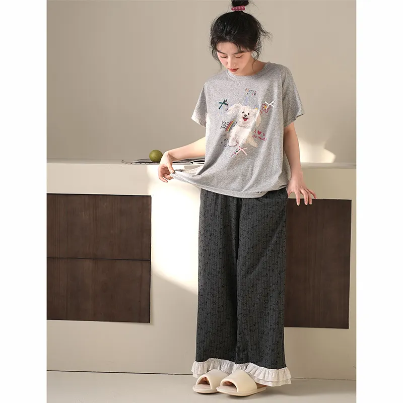 MIOJUER Pajama Set Women's Gift Box Set Light Gray-2