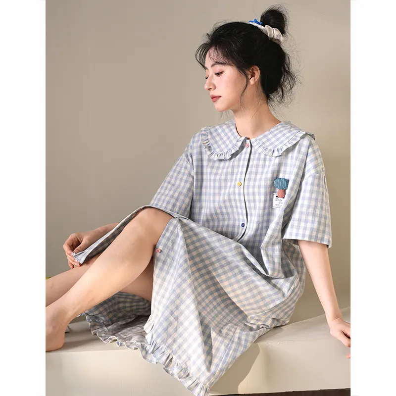 MIOJUER Nightgown Women's Gift Box Set Blue-5