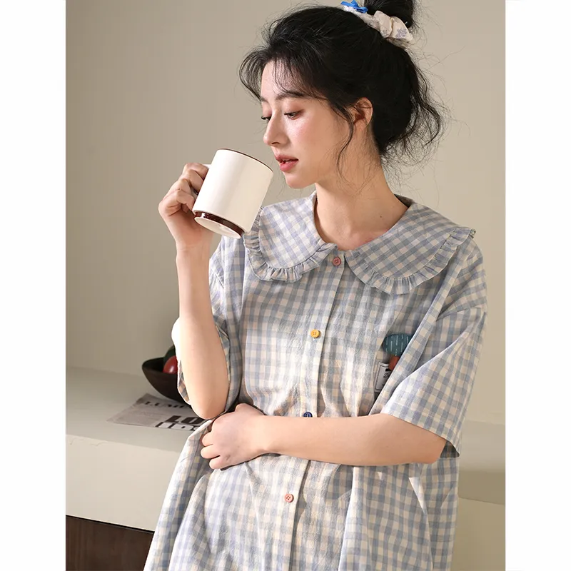 MIOJUER Nightgown Women's Gift Box Set Blue-2