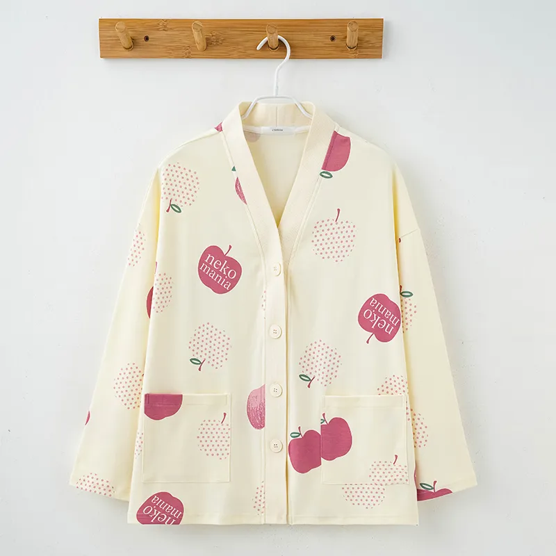 MIOJUER Pajama Set Summer Women's Custard-3